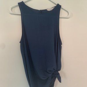 Light Navy Blue Tank w/ Knot